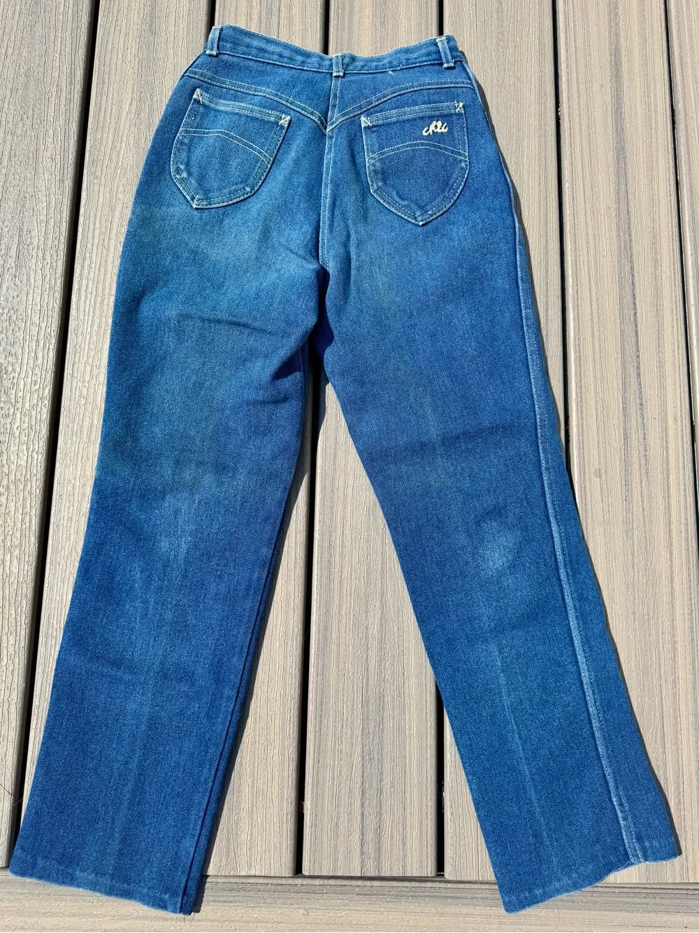 chic Dark Blue Straight-Leg Jeans